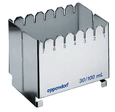 德國(guó)艾本德（Eppendorf）ReservoirRack,用于存放10mL、30mL和100mL試劑槽。最多可以放置7個(gè)試劑槽模塊或試劑槽
